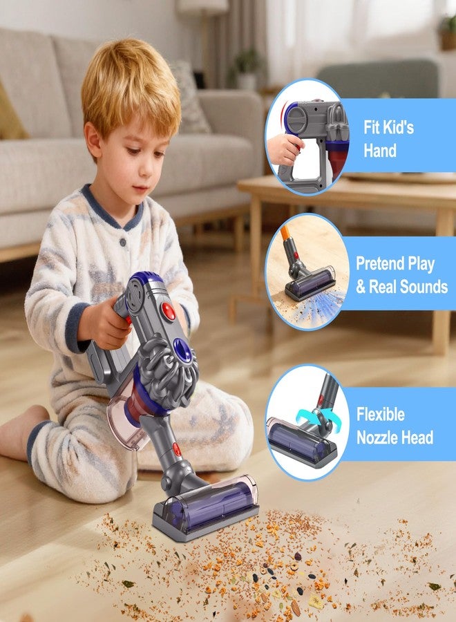 Tsomtto Kids Vacuum That Really Works, 3-in-1 Kids Cleaning Toy Set for 3 4 5 6 7+ Year Old Toddler Pretend Play Toys Vacuum Cleaner with Real Suction Birthday for Boys Girls Ages 3-5 4-8 - Image 2